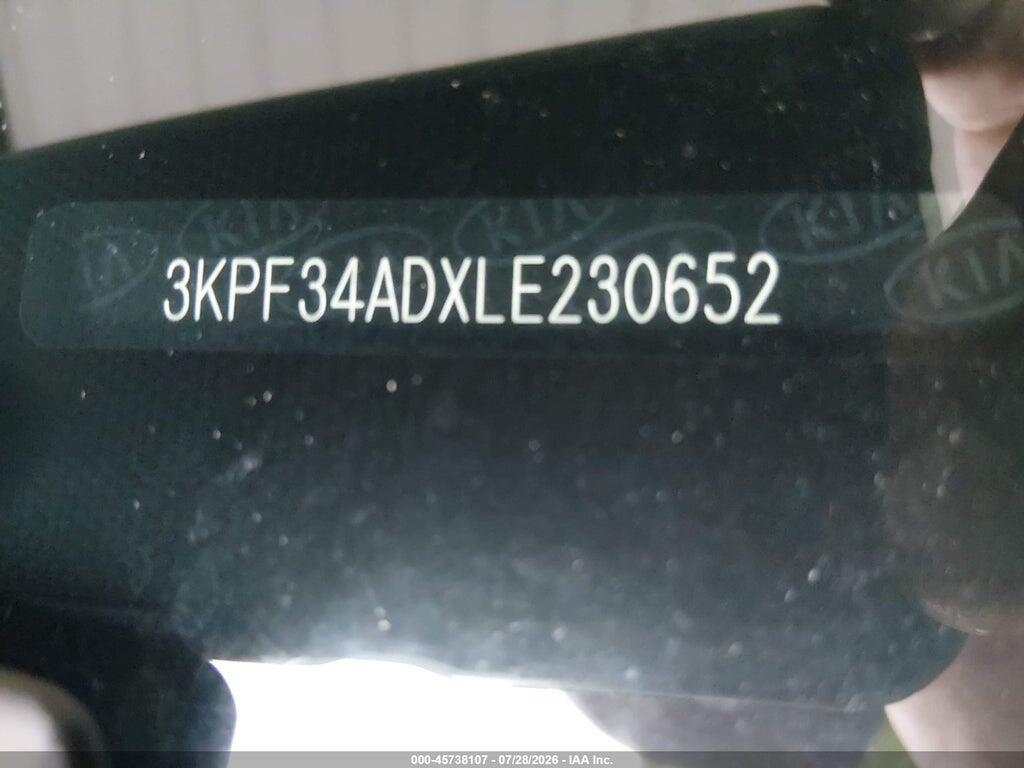 3KPF34ADXLE230652 2020 KIA FORTE photo no. 9