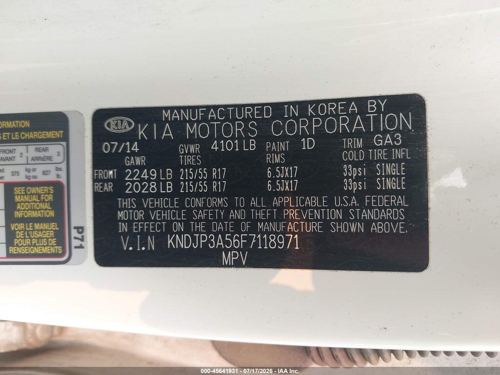 KNDJP3A56F7118971 2015 KIA SOUL photo no. 9