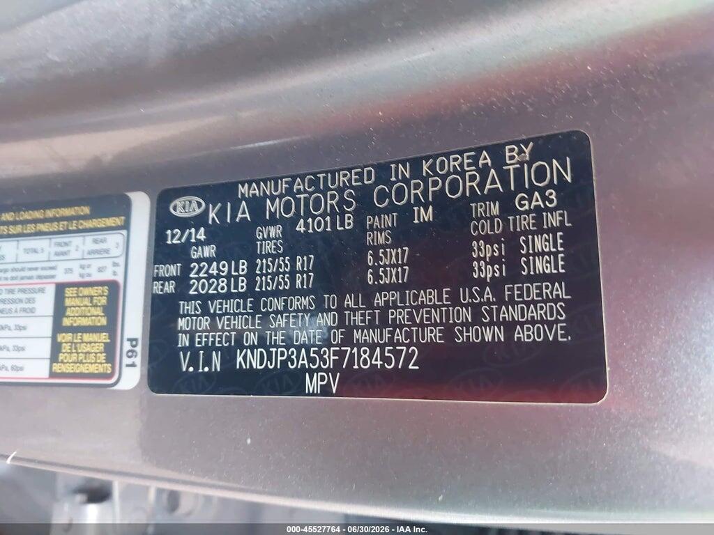 KNDJP3A53F7184572 2015 KIA SOUL photo no. 9