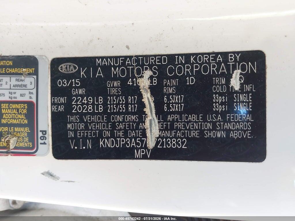 KNDJP3A57F7213832 2015 KIA SOUL photo no. 9