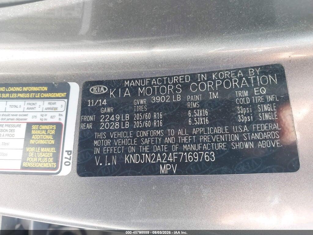 KNDJN2A24F7169763 2015 KIA SOUL photo no. 9