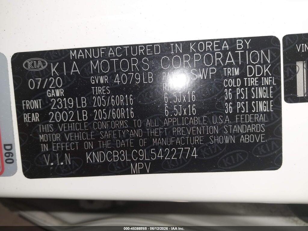 KNDCB3LC9L5422774 2020 KIA NIRO photo no. 9
