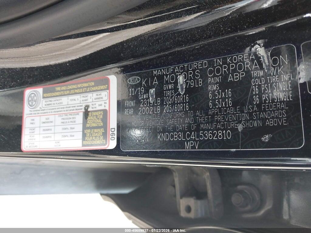 KNDCB3LC4L5362810 2020 KIA NIRO photo no. 9