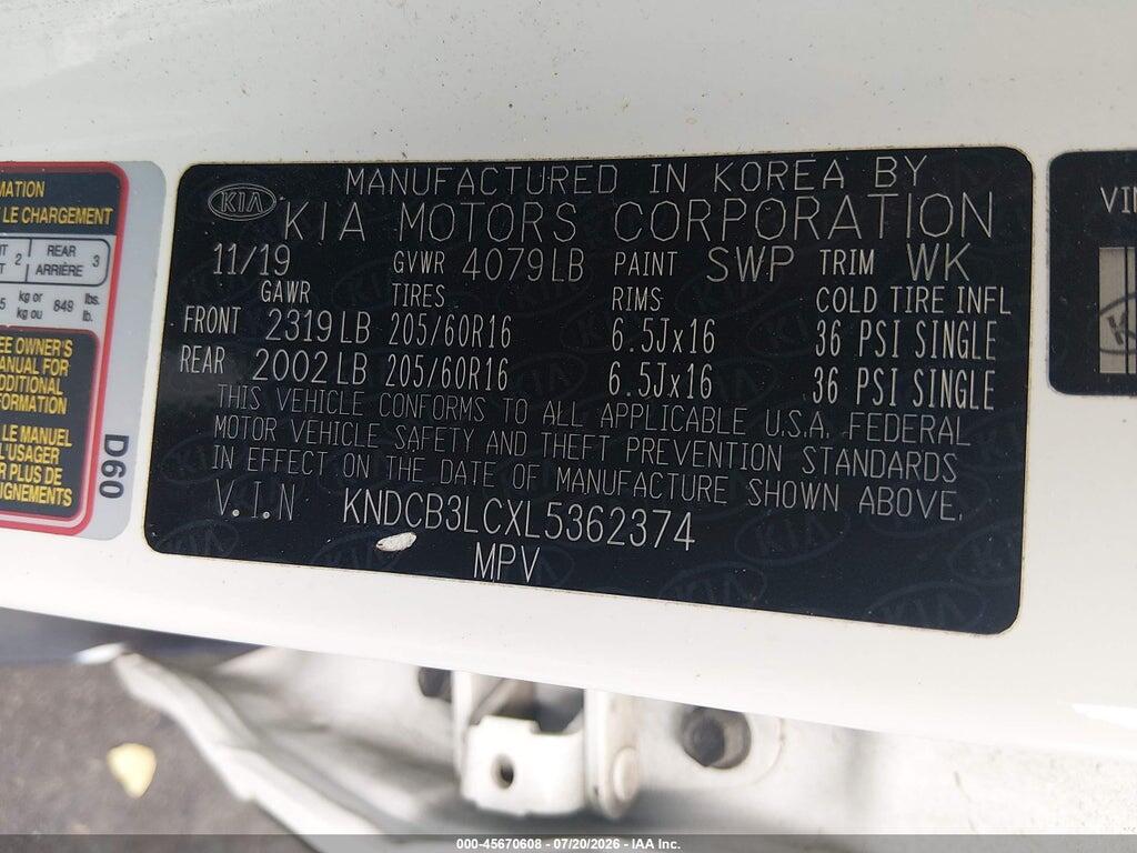KNDCB3LCXL5362374 2020 KIA NIRO photo no. 9