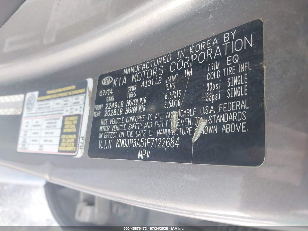 KNDJP3A51F7122684 2015 KIA SOUL photo no. 9