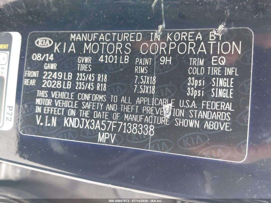 KNDJX3A57F7138338 2015 KIA SOUL photo no. 9