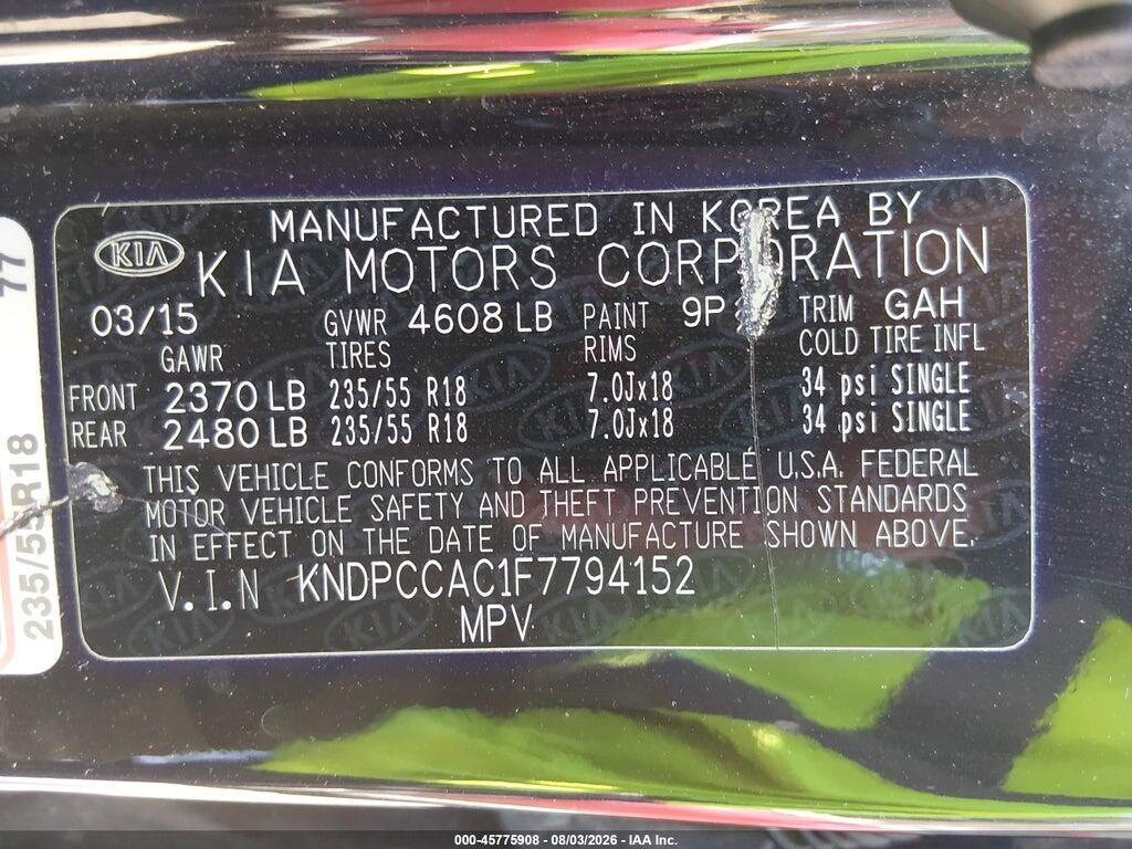 KNDPCCAC1F7794152 2015 KIA SPORTAGE photo no. 9