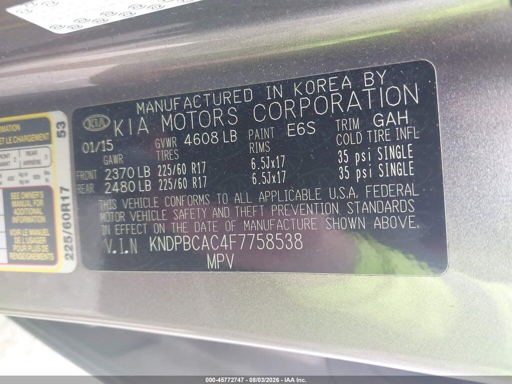 KNDPBCAC4F7758538 2015 KIA SPORTAGE photo no. 9