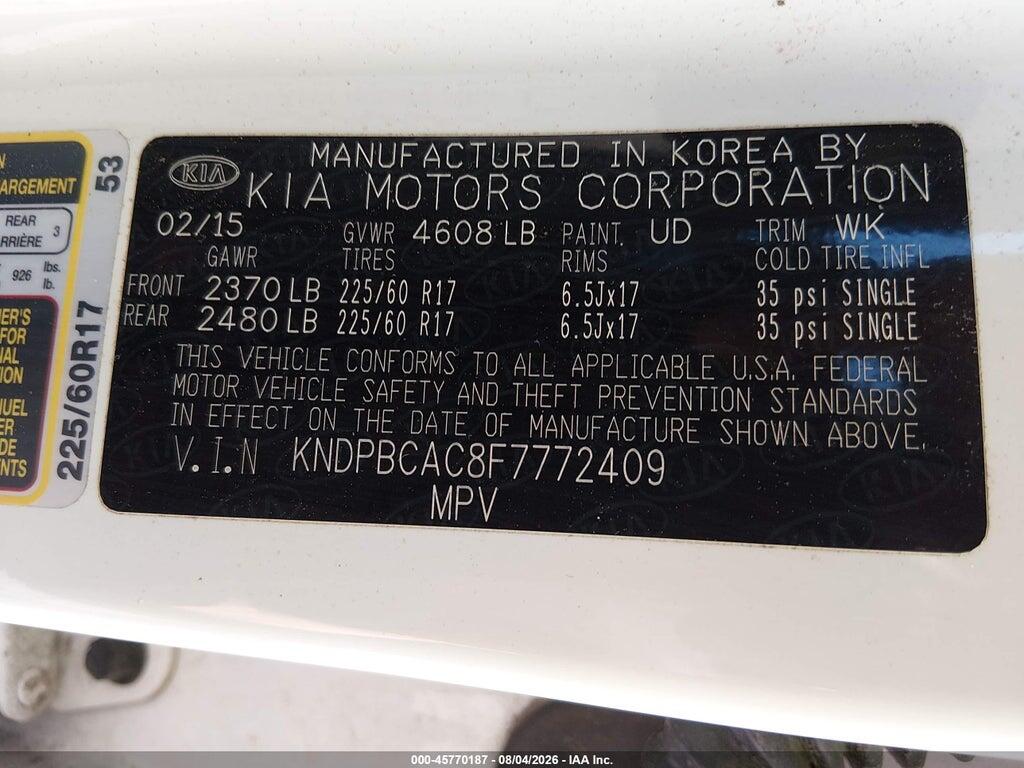 KNDPBCAC8F7772409 2015 KIA SPORTAGE photo no. 9