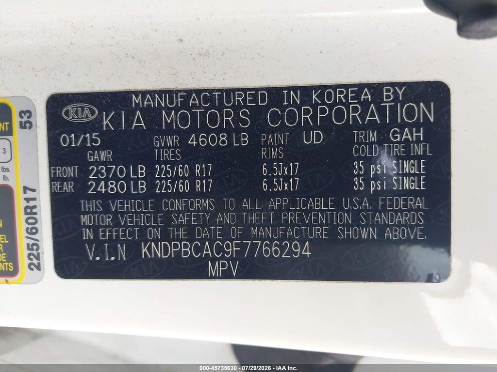 KNDPBCAC9F7766294 2015 KIA SPORTAGE photo no. 9