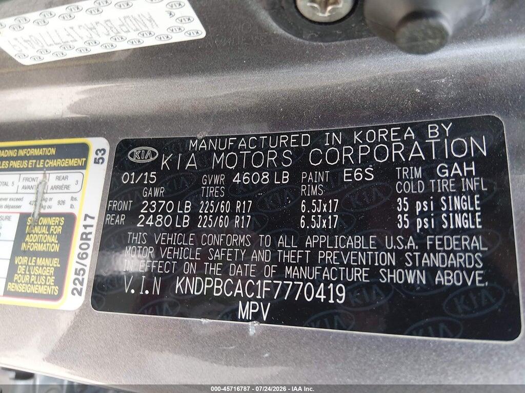 KNDPBCAC1F7770419 2015 KIA SPORTAGE photo no. 9