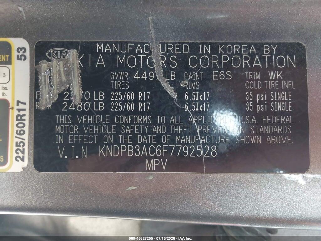 KNDPB3AC6F7792528 2015 KIA SPORTAGE photo no. 9