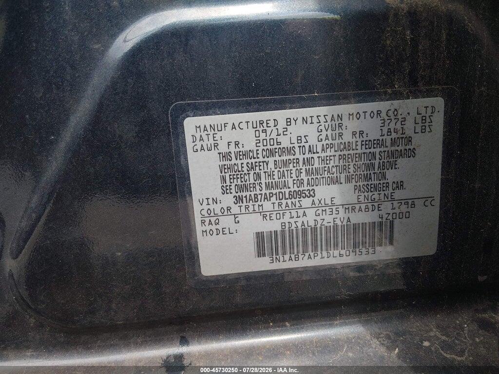 3N1AB7AP1DL609533 2013 NISSAN SENTRA photo no. 9