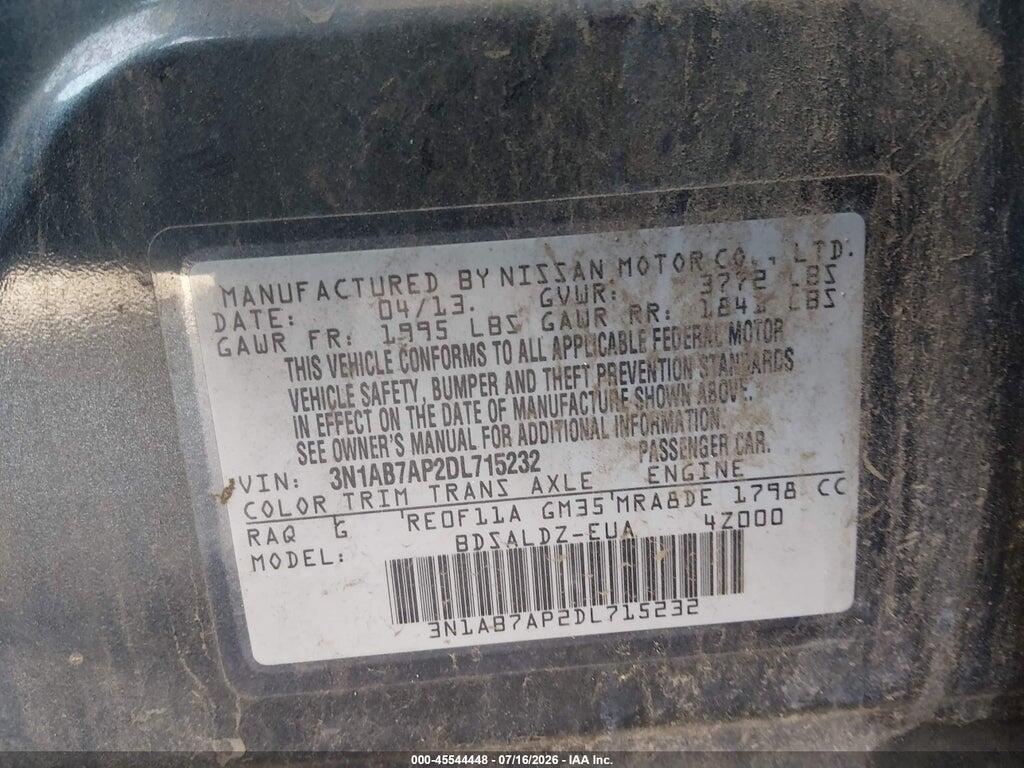 3N1AB7AP2DL715232 2013 NISSAN SENTRA photo no. 9