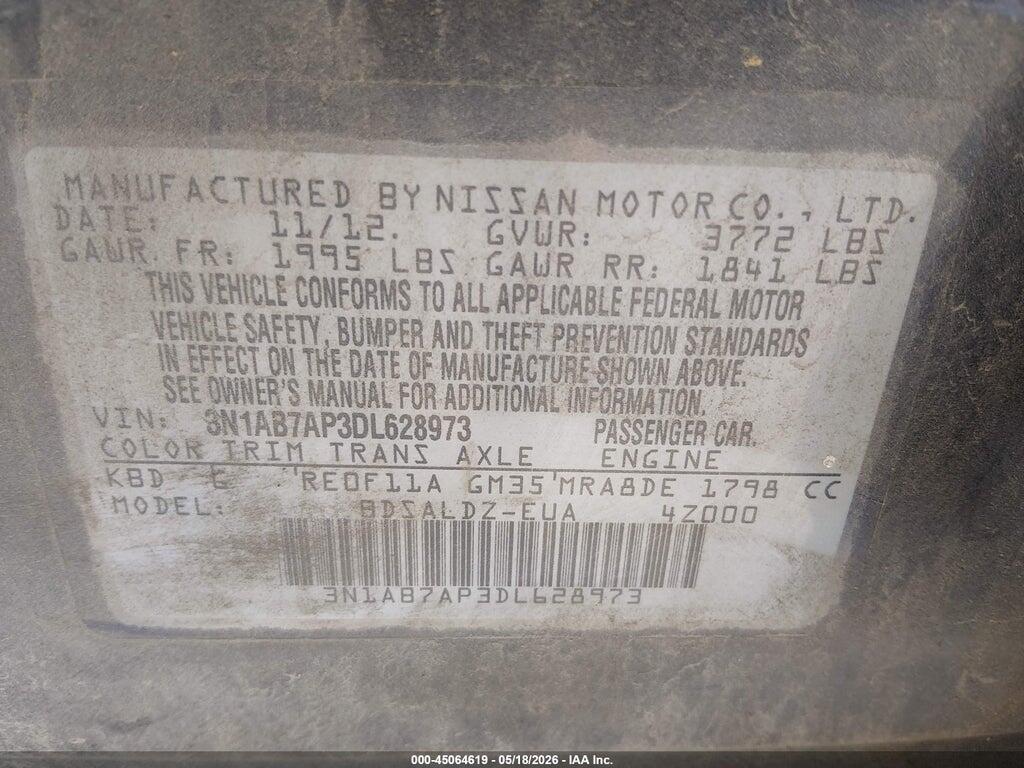 3N1AB7AP3DL628973 2013 NISSAN SENTRA photo no. 9