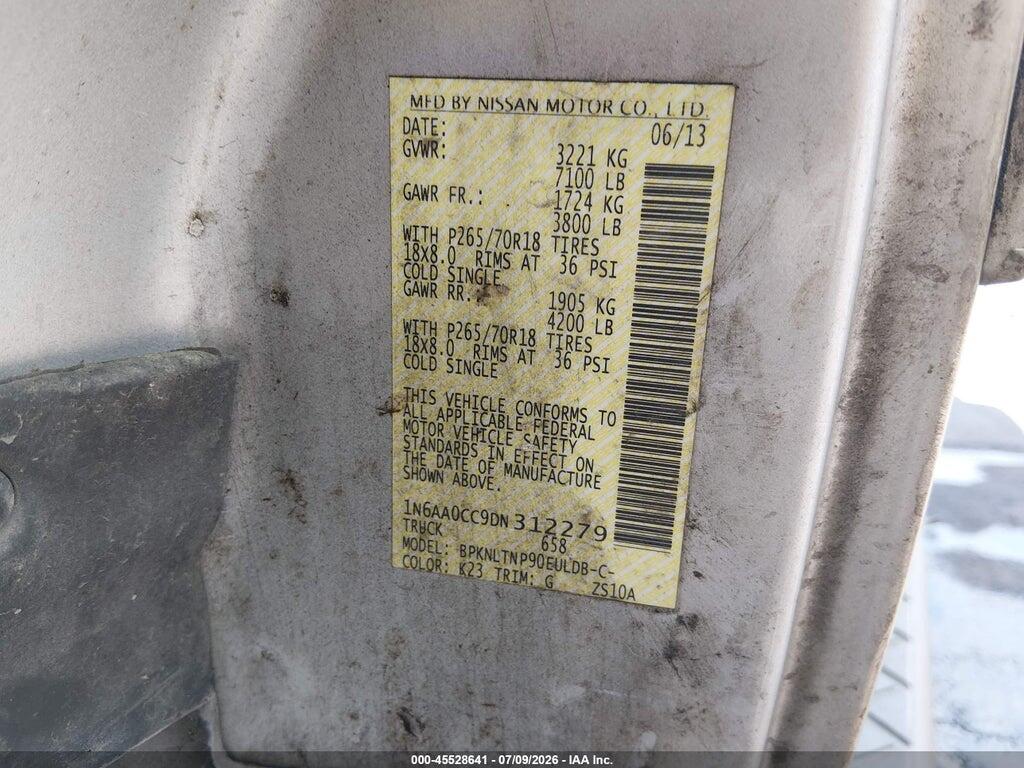 1N6AA0CC9DN312279 2013 NISSAN TITAN photo no. 9