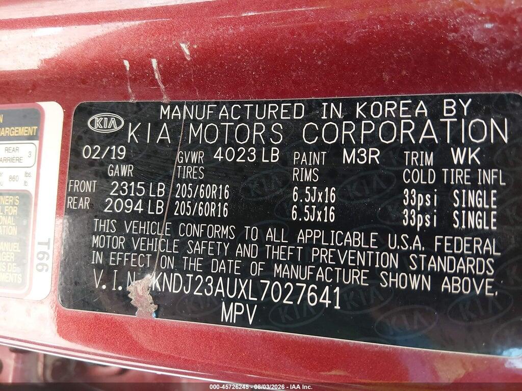 KNDJ23AUXL7027641 2020 KIA SOUL photo no. 9