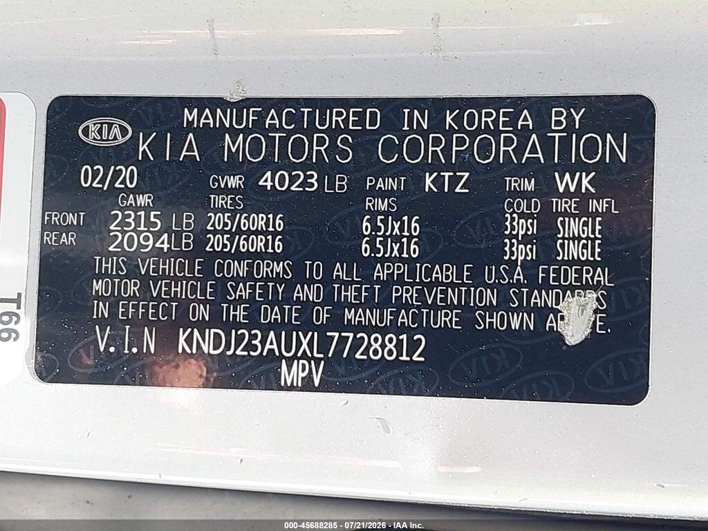 KNDJ23AUXL7728812 2020 KIA SOUL photo no. 9