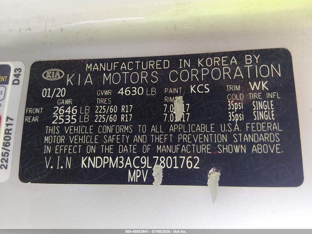 KNDPM3AC9L7801762 2020 KIA SPORTAGE photo no. 9