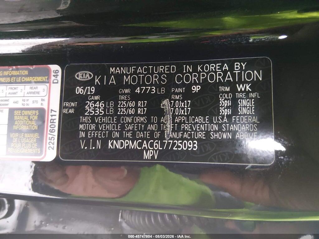 KNDPMCAC6L7725093 2020 KIA SPORTAGE photo no. 9