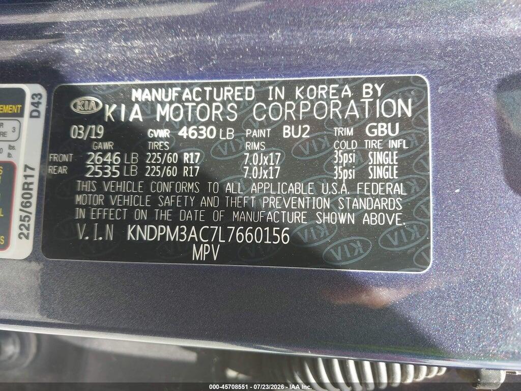 KNDPM3AC7L7660156 2020 KIA SPORTAGE photo no. 9