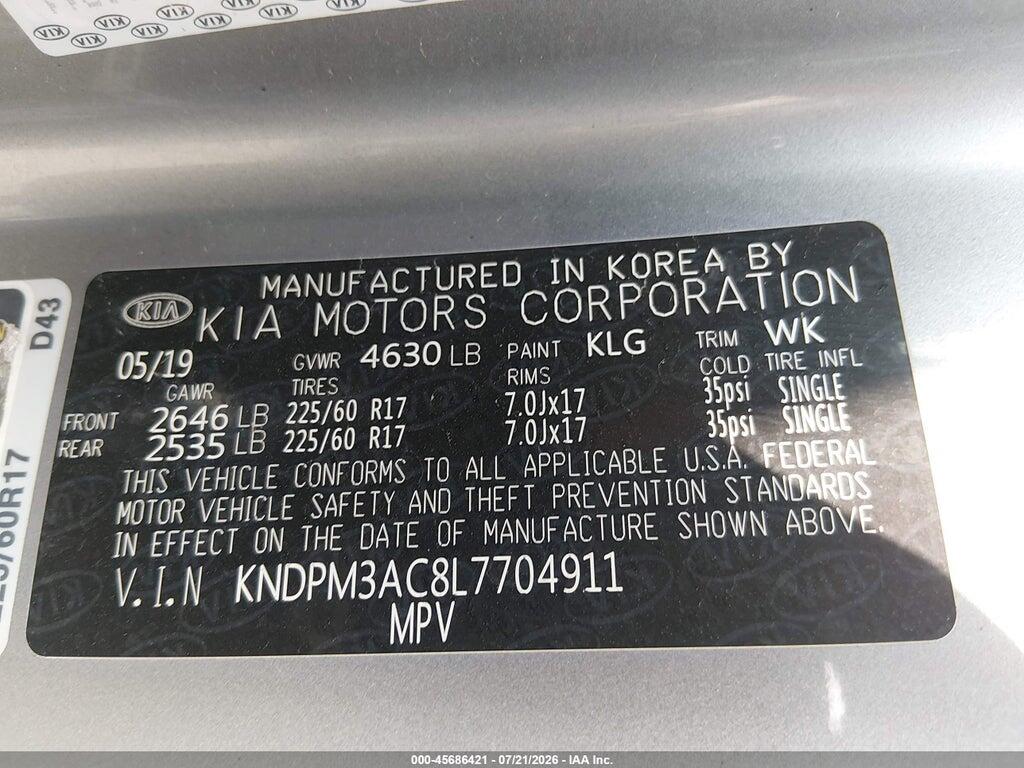 KNDPM3AC8L7704911 2020 KIA SPORTAGE photo no. 9