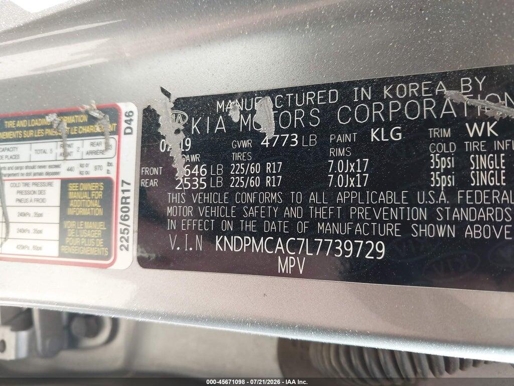 KNDPMCAC7L7739729 2020 KIA SPORTAGE photo no. 9