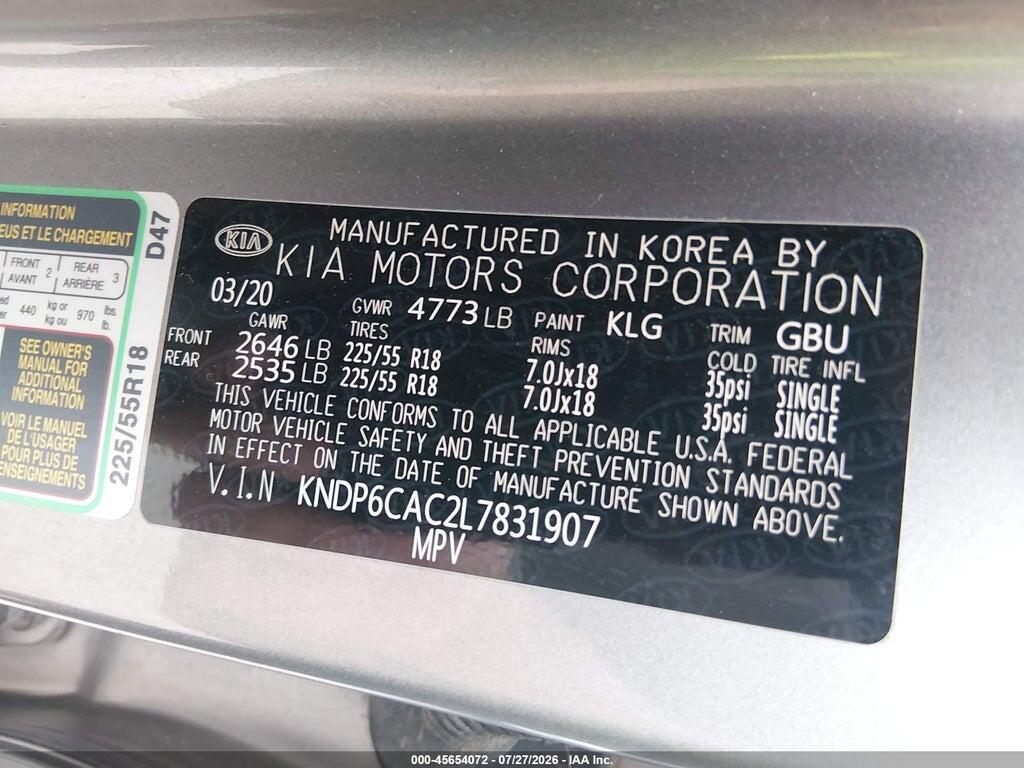 KNDP6CAC2L7831907 2020 KIA SPORTAGE photo no. 9