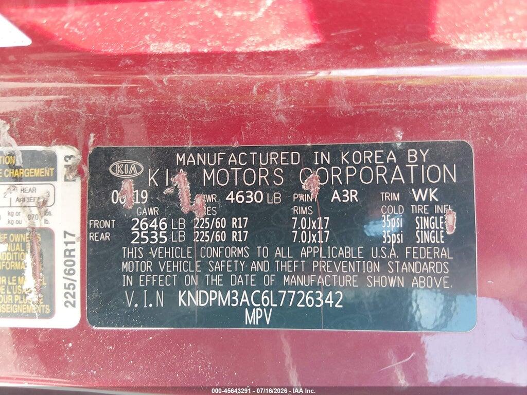 KNDPM3AC6L7726342 2020 KIA SPORTAGE photo no. 9