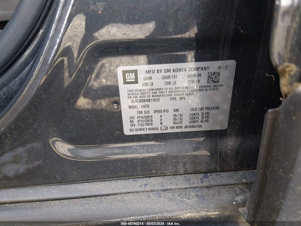 KL4CJBSB4HB110242 2017 BUICK ENCORE photo no. 9
