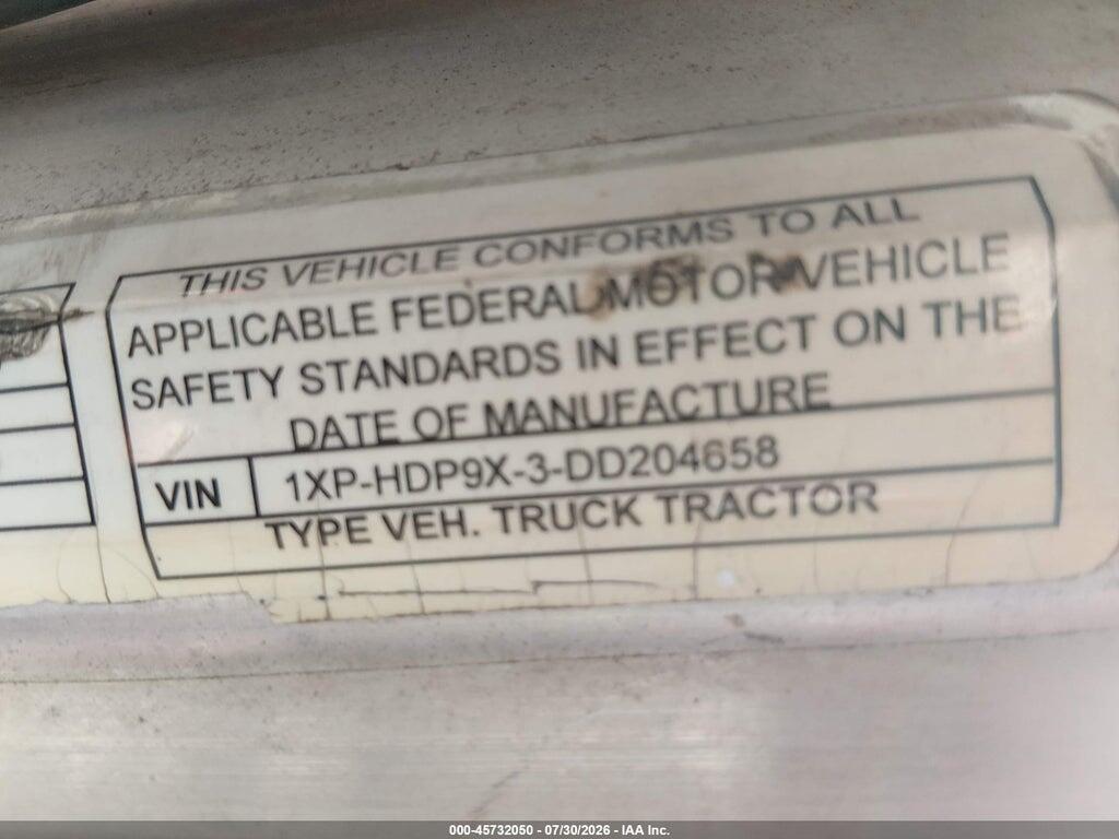 1XPHDP9X3DD204658 2013 PETERBILT 386 photo no. 9