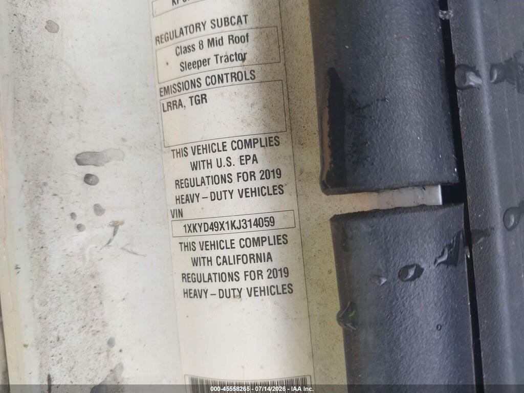 1XKYD49X1KJ314059 2019 KENWORTH T680 photo no. 8