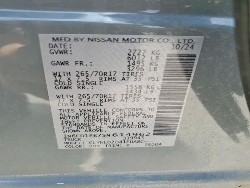 2025 NISSAN FRONTIER PRO-4X — Фото 12 из 12