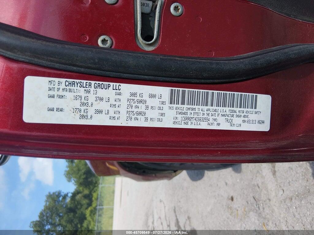 1C6RR6MT4DS632554 2013 RAM 1500 photo no. 9
