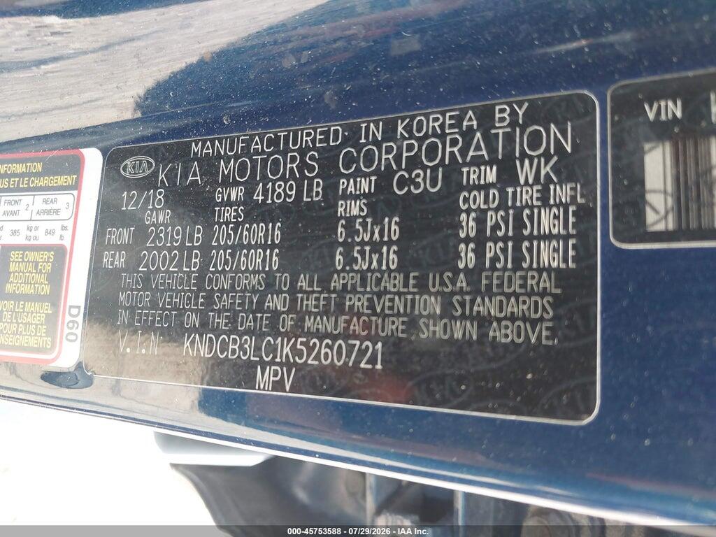 KNDCB3LC1K5260721 2019 KIA NIRO photo no. 8