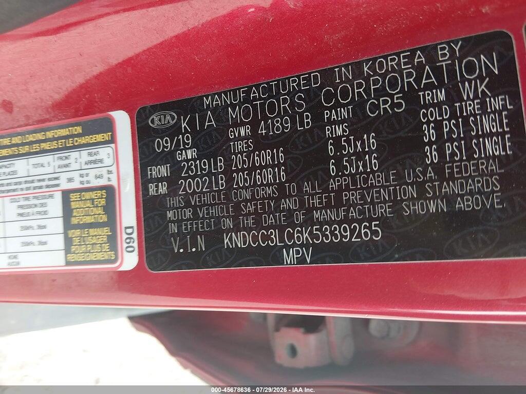 KNDCC3LC6K5339265 2019 KIA NIRO photo no. 9