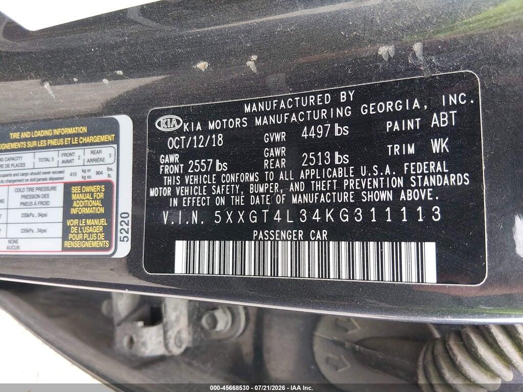 5XXGT4L34KG311113 2019 KIA OPTIMA photo no. 9