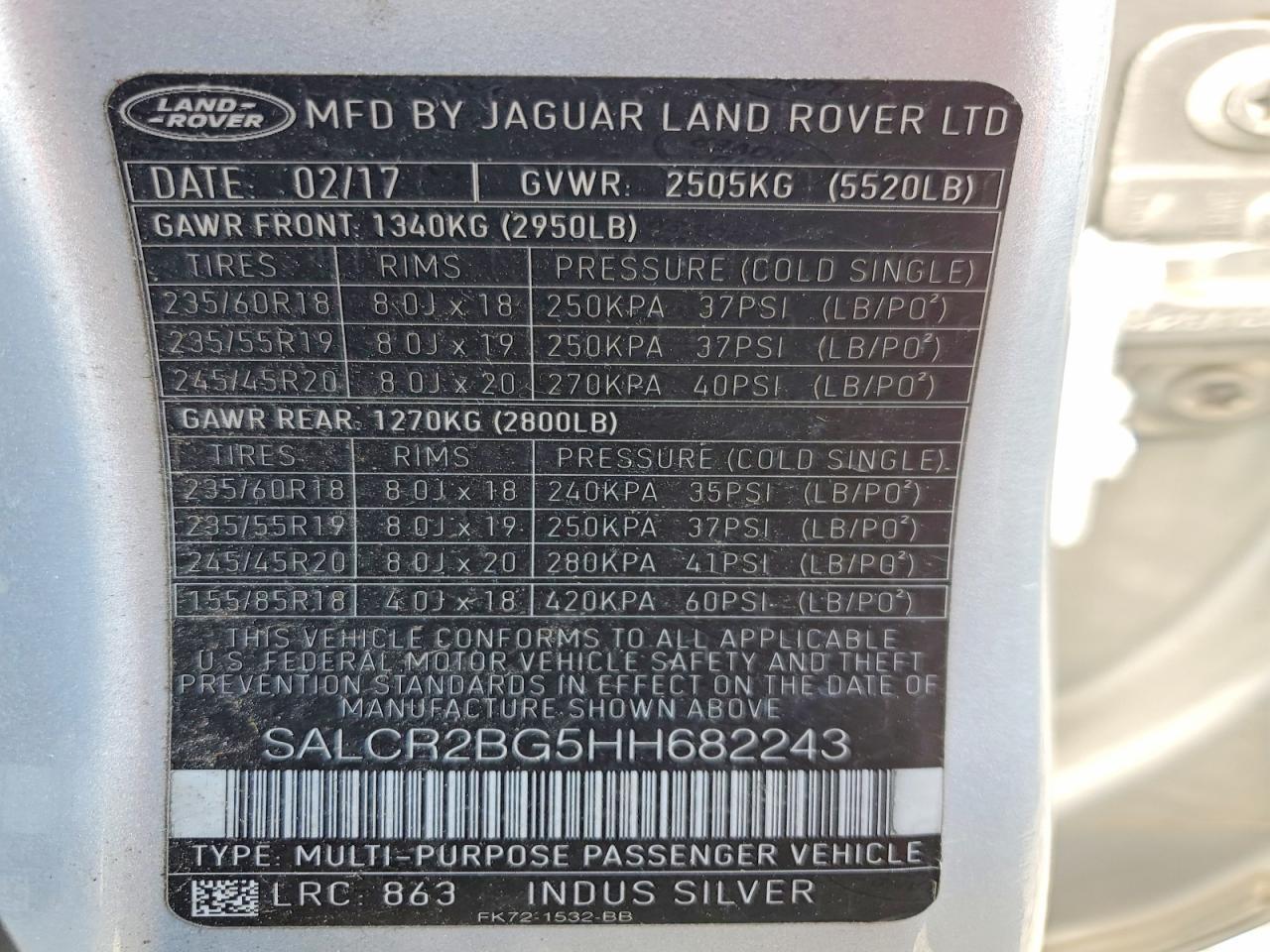 2017 LAND ROVER DISCOVERY SPORT HSE — Фото 13 из 13
