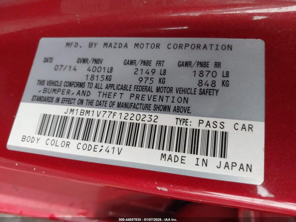 JM1BM1V77F1220232 2015 MAZDA MAZDA3 photo no. 9