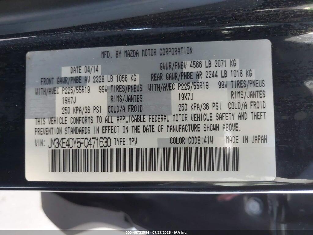 JM3KE4DY5F0471630 2015 MAZDA CX-5 photo no. 9