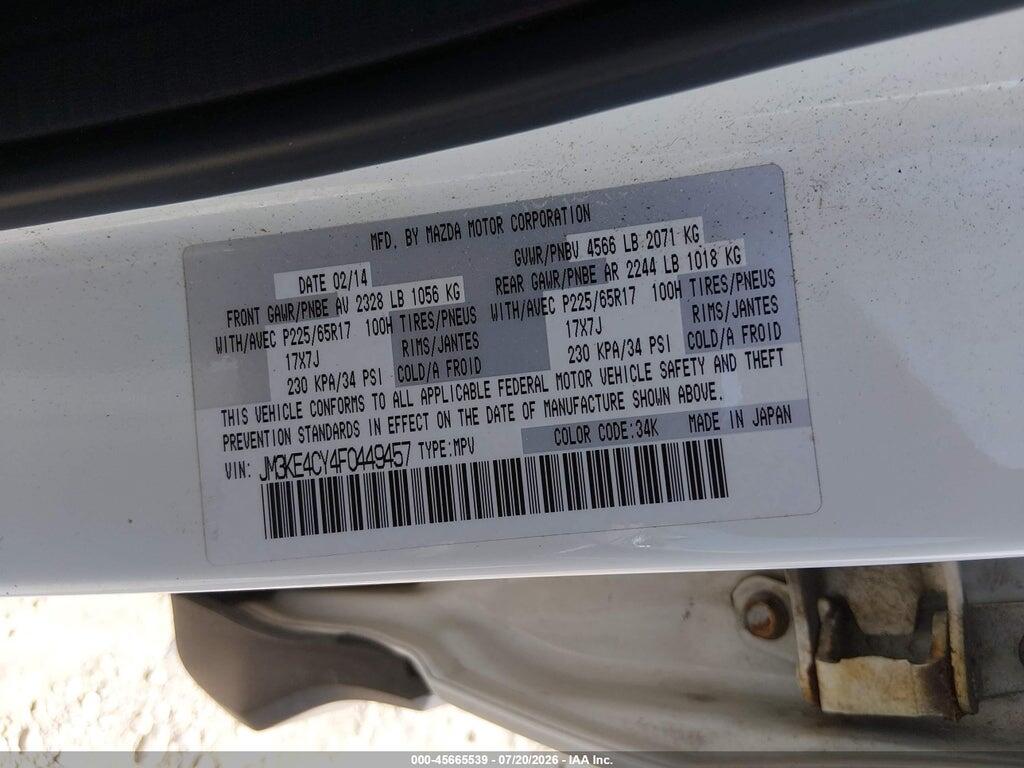 JM3KE4CY4F0449457 2015 MAZDA CX-5 photo no. 9