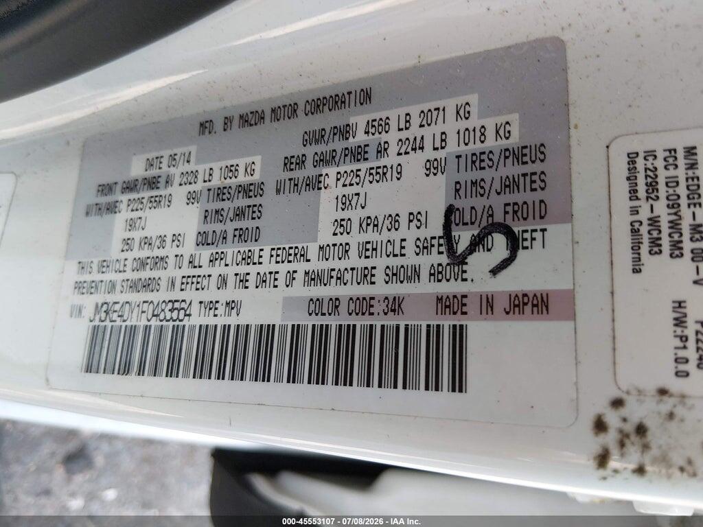 JM3KE4DY1F0483564 2015 MAZDA CX-5 photo no. 9