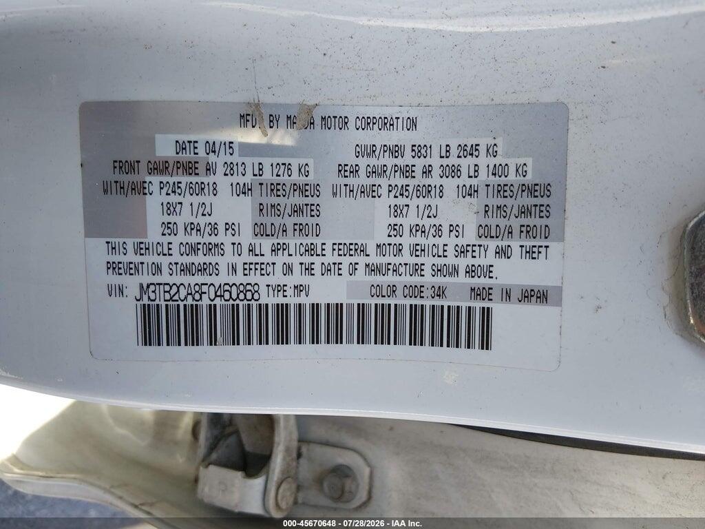 JM3TB2CA8F0460868 2015 MAZDA CX-9 photo no. 9