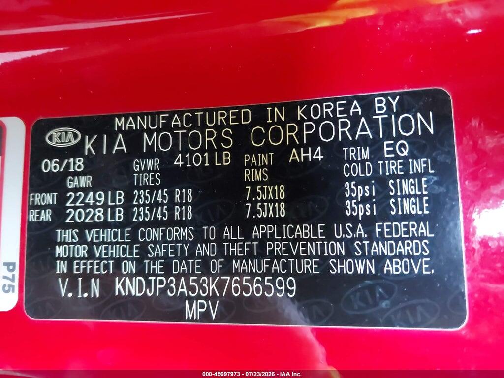 KNDJP3A53K7656599 2019 KIA SOUL photo no. 9