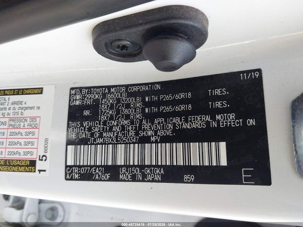 JTJAM7BX3L5250347 2020 LEXUS GX 460 photo no. 9