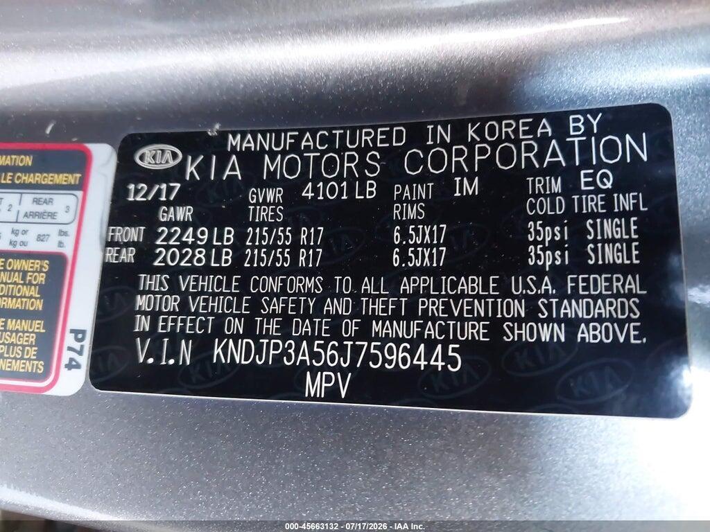 KNDJP3A56J7596445 2018 KIA SOUL photo no. 9