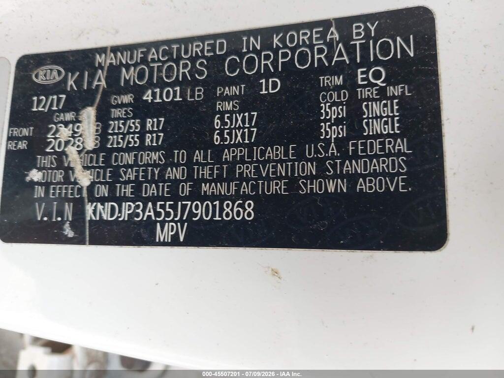 KNDJP3A55J7901868 2018 KIA SOUL photo no. 9