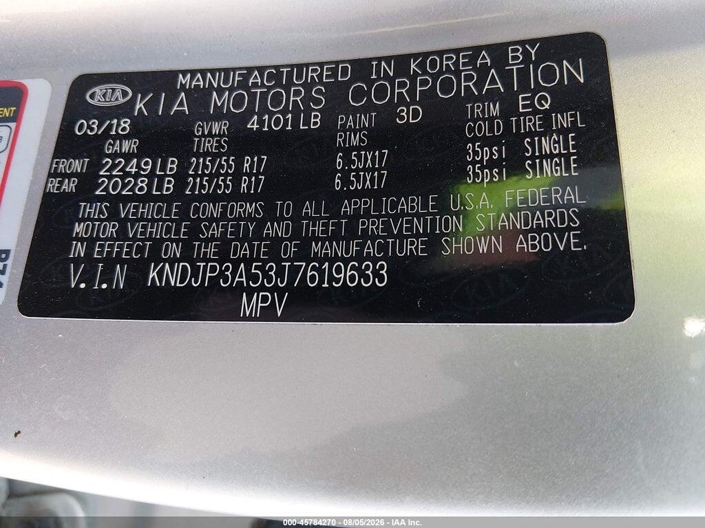 KNDJP3A53J7619633 2018 KIA SOUL photo no. 9
