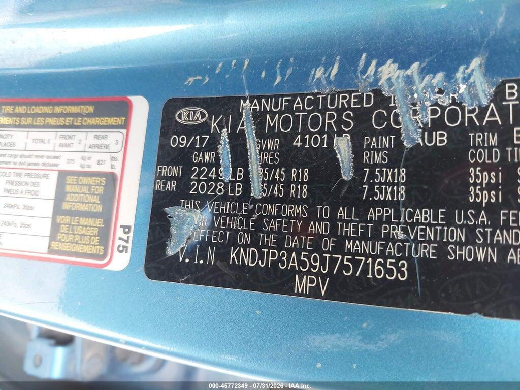 KNDJP3A59J7571653 2018 KIA SOUL photo no. 9