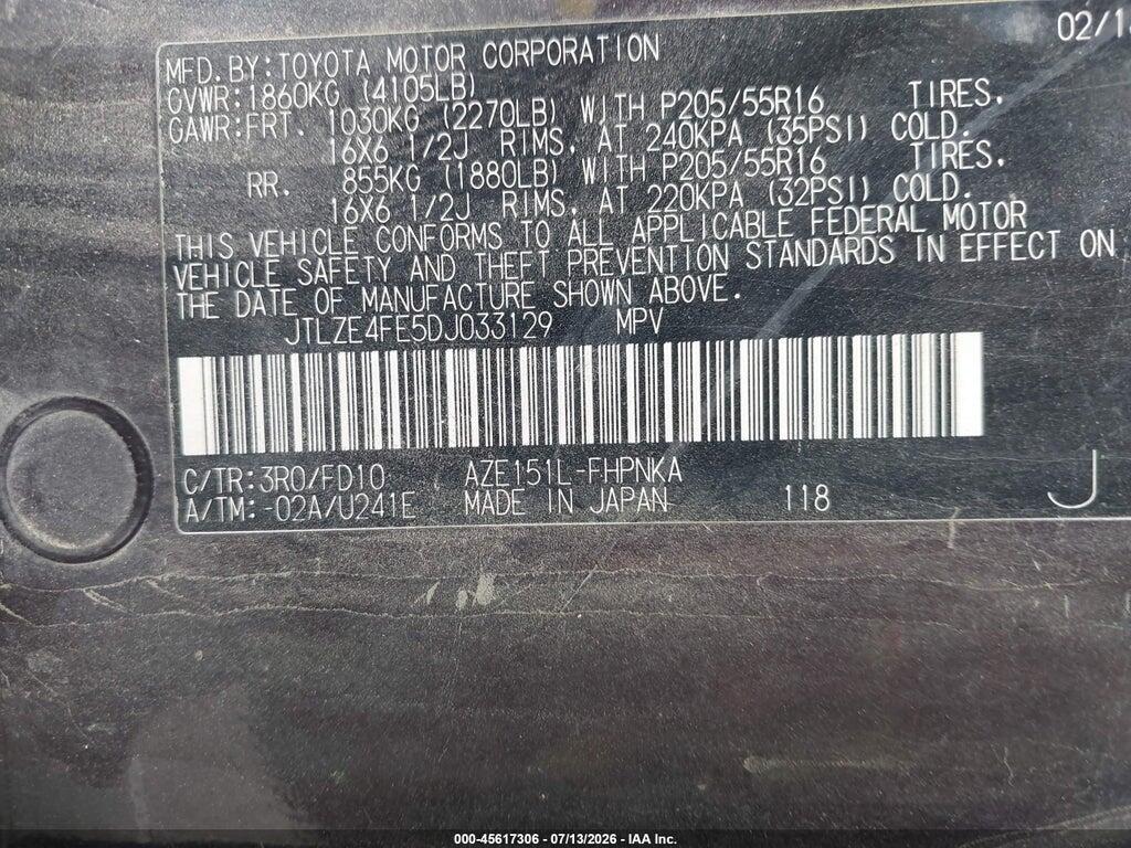 JTLZE4FE5DJ033129 2013 SCION XB photo no. 9